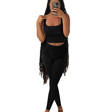 AYWA Women’s Ribbed Crop & High Waist Leggings Set