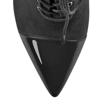 Richealnana Women's Lace Up Pointy Toe Stiletto Boots