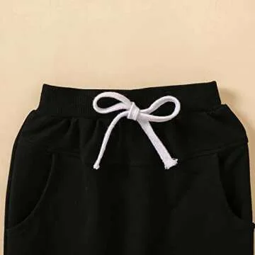 BTDECLAR Toddler Baby Boy Fall Winter Outfits Hoodie Long Sleeve Sweatshirt Pullover Top Sweatpants Clothes Pants Set 2Pcs