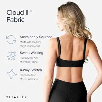 Soft Compression Scoop Neck Sports Bra for Women