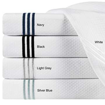 Navy Echelon Hotel Shower Curtain for Modern Bathrooms