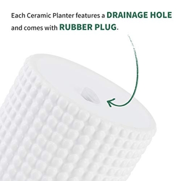 POTEY Vintage Ceramic Planter Pots for Indoor Plants 6 Inch