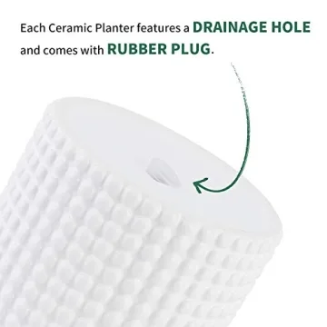 POTEY Vintage Ceramic Planter Pots for Indoor Plants 6 Inch