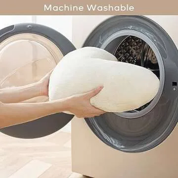 Ashler Light Pink Plush Heart Pillow - Faux Fur Rabbit 3D Kids' Room Decor, Soft Decorative Cushion for Sofas, Bedrooms & Living Spaces 15 X 17 Inch