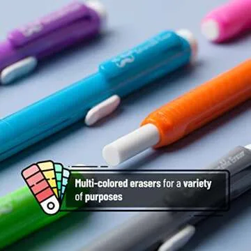 Mr. Pen- Retractable Mechanical Eraser Pen, Pack of 6, Vibrant Colors, Pencil Eraser, Eraser for Pencils, Retractable Eraser, Eraser for Artists, Eraser for Pens, Retractable Eraser Pen