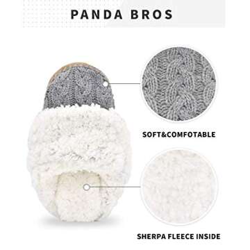 Panda Bros Slipper Socks For Women With Grippers, Fuzzy Womens Slipper Booties With Non Slip Bottoms...