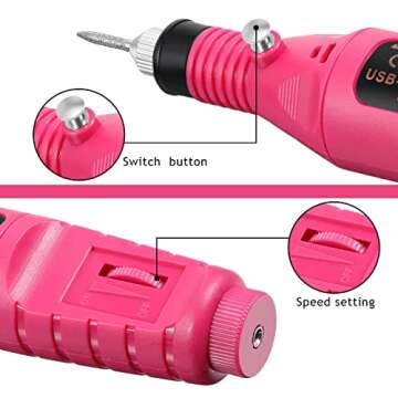 Electric Nail Drill Kit for At-Home Manicure and Gift
