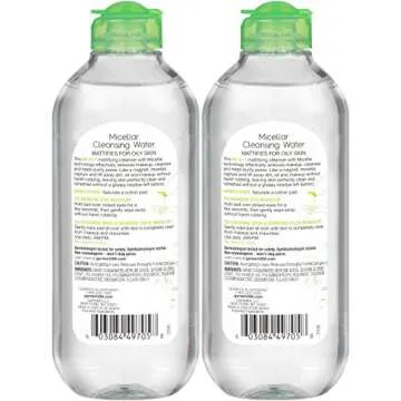 Garnier Micellar Water for Oily Skin, Facial Cleanser & Makeup Remover, Mattifying, For All Skin Typ...