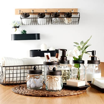 Stylish SheeChung 6Pcs Mason Jars Bathroom Set