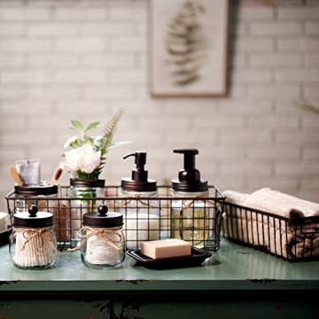 Stylish SheeChung 6Pcs Mason Jars Bathroom Set