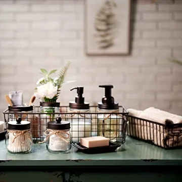 Stylish SheeChung 6Pcs Mason Jars Bathroom Set