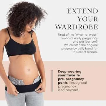 Ingrid & Isabel Bellaband - Belly Bands for Pregnant Women - Black, 2