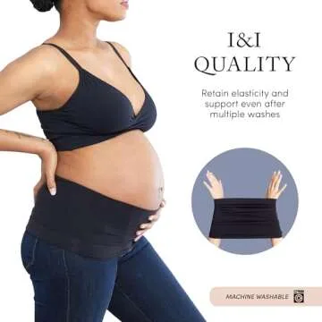 Ingrid & Isabel Bellaband - Belly Bands for Pregnant Women - Black, 2