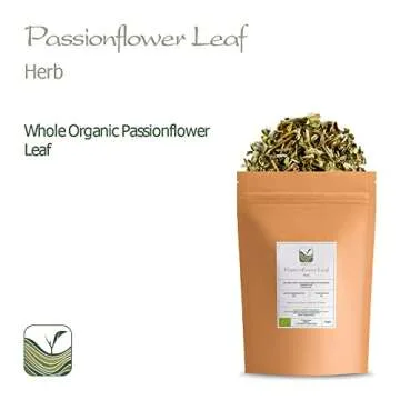 Passion Flower Tea Organic Calming - Whole Leaf Dried Passionflower - Passiflora Herb for Anxiety - Maypop - Wild Passion Vile - Paciflora Te Pasiflora Tea Organic Passionflower Tea