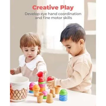 JoyCat Ice Cream Counting and Color Sorting Set For Kids