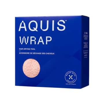AQUIS Hair Wrap Hair-Drying Tool, Water-Wicking, Ultra-Absorbent Recycled Microfiber