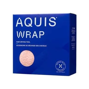 AQUIS Hair Wrap Hair-Drying Tool, Water-Wicking, Ultra-Absorbent Recycled Microfiber