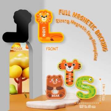 Easter Basket Stuffers for Toddler, Fridge Magnets for Toddlers 1-3, Magnetic Letters, Alphabet Magnets, ABC Magnets for Toddlers 1-3 Refrigerator, Letter Magnets for Toddlers 1 2 3 Year Old