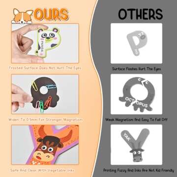 Easter Basket Stuffers for Toddler, Fridge Magnets for Toddlers 1-3, Magnetic Letters, Alphabet Magnets, ABC Magnets for Toddlers 1-3 Refrigerator, Letter Magnets for Toddlers 1 2 3 Year Old