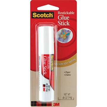 Scotch Repositionable Glue Stick - Perfect for Crafts and School Projects