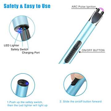 Electric USB Rechargeable Arc Lighter for Candles & BBQs