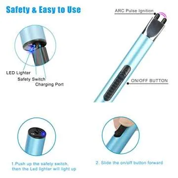 Electric USB Rechargeable Arc Lighter for Candles & BBQs
