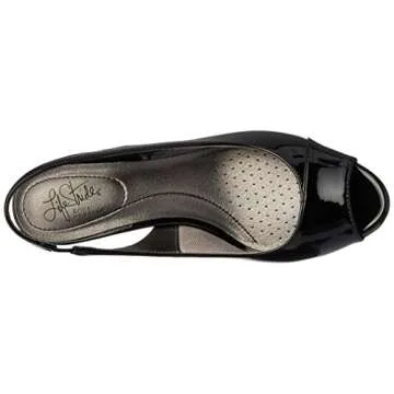 LifeStride Women's Invest Dress Sandal - Comfortable Black Heels