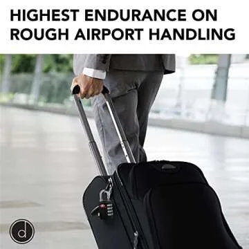 Desired Tools TSA Locks for Luggage, 2-Pc Durable Steel Padlock, Keyless Easy to Read 4-Digit Combination Lock for Backpacks, Travel Suitcases, Toolbox, Filing Cabinets, Baggage & Gym Locker, Black