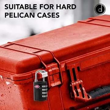 Desired Tools TSA Locks for Luggage, 2-Pc Durable Steel Padlock, Keyless Easy to Read 4-Digit Combination Lock for Backpacks, Travel Suitcases, Toolbox, Filing Cabinets, Baggage & Gym Locker, Black