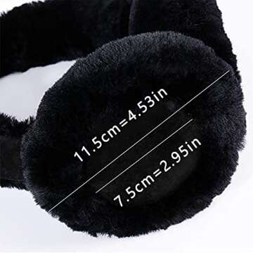 Wool Ear Muffs for Winter Women Men Fluffy Earmuffs Soft Cozy Ear Warmers Outdoor Ear Covers for Col...