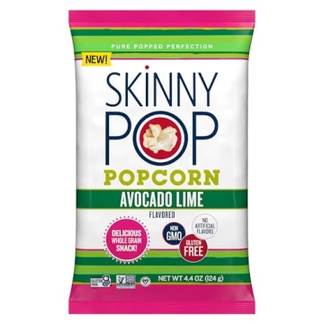 SkinnyPop Avocado Lime Popcorn - Gluten Free Non-GMO Healthy Snack