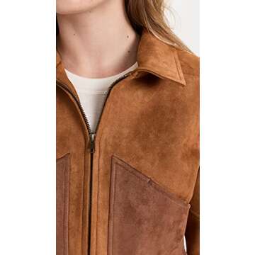 MOTHER Peaking Fringe Jacket - Stylish Faux Leather Design