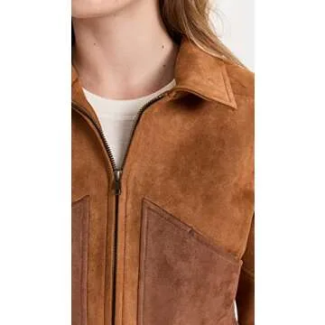 MOTHER Peaking Fringe Jacket - Stylish Faux Leather Design