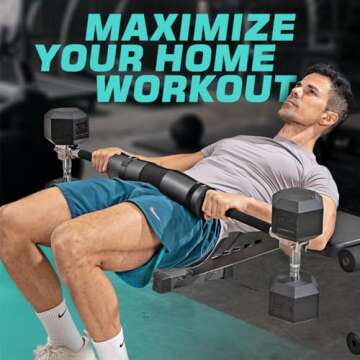 Dumbbell Barbell Converter Bar Adjustable Dumbbell to Barbell Converter Bar Metal Solid Heavy-duty Versatile Barbell Weight Bars for Lifting Full Body Workouts Home Gym Fitness Up to 200 lb Capacity Weight Barbell for Weight Lifting