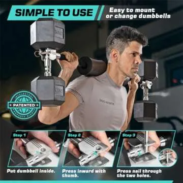 Dumbbell Barbell Converter Bar Adjustable Dumbbell to Barbell Converter Bar Metal Solid Heavy-duty Versatile Barbell Weight Bars for Lifting Full Body Workouts Home Gym Fitness Up to 200 lb Capacity Weight Barbell for Weight Lifting