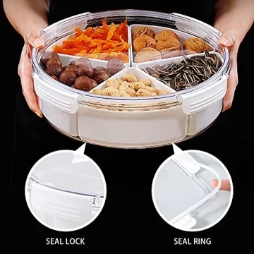 Yuroochii Round Plastic Snack Fruit Serving Tray