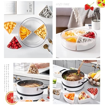 Yuroochii Round Plastic Snack Fruit Serving Tray