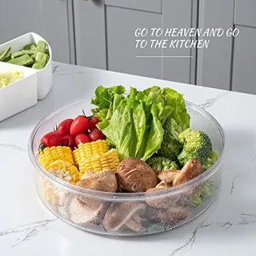 Yuroochii Round Plastic Snack Fruit Serving Tray