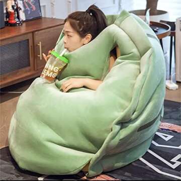 BXEBUI 59 Inch Giant Wearable Turtle Shell Pillows Weighted Stuffed Animal Costume Oversized Plush Toy Funny Dress Up Gift for Adults (59 in)