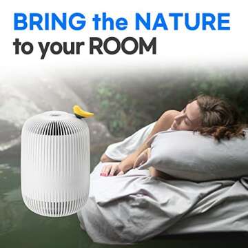 Clair Air Purifier for Home Bedroom, Covers up to 1,071ft², H13 TRUE HEPA Removes 99.97% Allergens,...