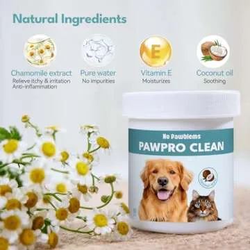 No Pawblems Dog Ear Wipes Finger - Coconut Scent Cleanser