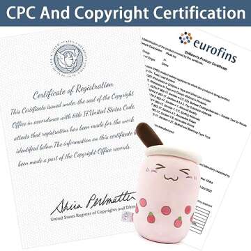 Niuniu Daddy Boba Stuffed Toy, Pink Milk Tea Plushie, Soft Polyester Plush, Cuddle Pillow, Great Gift for Birthday/Christmas