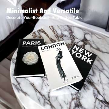 ZEMRTWAY 3 Pieces Decorative Books: Faux Books with Hidden Storage