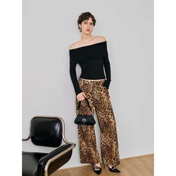 Stylish CIDER Leopard Wide Leg Pants for Trendsetters