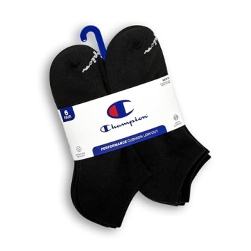 Champion 6PK Men's Cushion Low Cut Performance Socks