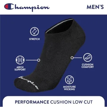 6PK Men's Cushion Low Cut Socks for All-Day Comfort