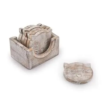 Adorable Cat Coasters Set – Perfect Gift for Cat Lovers