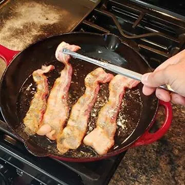 Tangoowal 12-Inch Fine Tweezer Tongs for Cooking