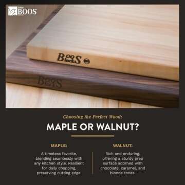 John Boos Block Large Reversible Wood Chopping Board, CCB Series, 24"x18"x2.25", Maple