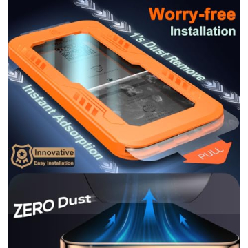 BossKiss Screen Protector for iPhone 17 Pro Max 2 Pack | 9H+Tempered Glass | 12FT Military-Grade Sha...